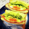 龍青空ママ's cooksnap of when they made おひとりさまの厚切りハムでハムチーサンド.