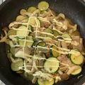 s06007's cooksnap of when they made 鶏肉しめじズッキーニのカレーマヨ炒め.