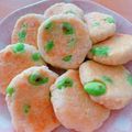 ☆３匹の子ぶた☆'s cooksnap of when they made 豆腐とはんぺんのふわふわ焼き〜枝豆入り〜.