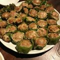 まんだちゃん's cooksnap of when they made 輪切りのピーマンの肉詰め☆.