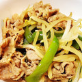 toshi♫'s cooksnap of when they made ☆牛こまもやしピーマンのにんにく醤油炒め.