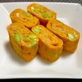 ☆あいちゃん's cooksnap of when they made ＊枝豆とカニカマの彩り玉子焼き＊.