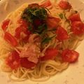 93kumi☆'s cooksnap of when they made 塩レモンとトマトの冷製カッペリーニ.