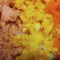 あゆたっくん's cooksnap of when they made ✿おさかなソーセージの三色そぼろ丼✿.