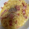 クックHDP0M2☆'s cooksnap of when they made 簡単おうちごはん！ヘルシー！カルボナーラ.