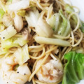 ふか谷's cooksnap of when they made エビとキャベツの塩焼きそば.