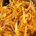 クック1DNE7V☆'s cooksnap of when they made 鶏皮のピリ辛コチュジャン和え✿.