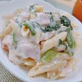 うちゃーな's cooksnap of when they made ほうれん草の北海道♪ワンパンチーズペンネ.