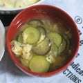 mmameco's cooksnap of when they made ズッキーニとナスの味噌汁.