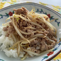 みきミキみき's cooksnap of when they made もやしとひき肉のオイスター味噌炒め.