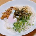 シマりんご☆'s cooksnap of when they made なめ茸うどん～温玉ぶっかけ.