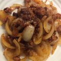 ベティ３'s cooksnap of when they made 新玉ねぎとひき肉炒め(^o^).