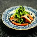 マルんちの丸顔's cooksnap of when they made ☆みつ葉とカニカマのわさび正油和え☆.