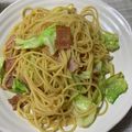 emixxx's cooksnap of when they made キャベツとベーコンのぽんパスタ.