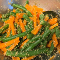 ふなっこ☆'s cooksnap of when they made 人参といんげんのごま和え.