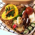 miiiko♡'s cooksnap of when they made 10分弁当★重ねて簡単！鶏そぼろ弁当.