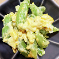 もにゃっこ's cooksnap of when they made スナップエンドウとゆで卵のサラダ.
