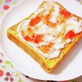 ふうはっちゃん's cooksnap of when they made ストロベリーチーズケーキ風トースト♪.