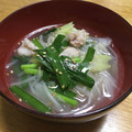 北京パンダ's cooksnap of when they made 春雨と長ネギ・もやしの食べるスープ.