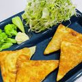 BuuuRinTai's cooksnap of when they made 春巻きの皮で♪チーズミートパイ風.