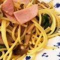 pitamaha's cooksnap of when they made 春菊とキノコのスパゲティ♪.