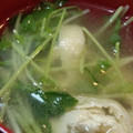 あゆたっくん's cooksnap of when they made 豆苗と油揚げの味噌汁.