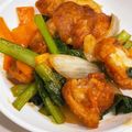 ぷりんs's cooksnap of when they made 唐揚げ♪簡単リメイク豆板醤ケチャップ炒め.