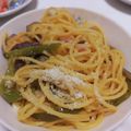 にゃんぶーー's cooksnap of when they made なすとピーマンとベーコンの簡単パスタ☆.