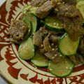 せつぶんひじき's cooksnap of when they made ささっと韓国食★ズッキーニと薄切りラム肉.