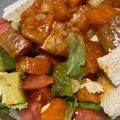 みみず◎'s cooksnap of when they made サーモンとアボカドのポキ丼.