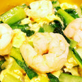 chi_chan＊°'s cooksnap of when they made エビと小松菜ふんわり卵炒め♡彩りあんかけ.