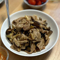 犬Gyami's cooksnap of when they made 豚となすときのこのポン酢炒め.