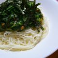 mikkusan's cooksnap of when they made 納豆とモロヘイヤの冷製パスタ.