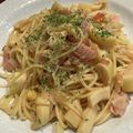 さとちょふ's cooksnap of when they made ベーコンと竹の子のバター醤油パスタ.