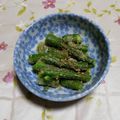 くネコまろす's cooksnap of when they made めんつゆで超簡単！アスパラのごま和え.