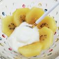 在宅勤務のおじさん's cooksnap of when they made 【朝】はちみつキゥイヨーグルト！.