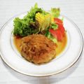＠迷子＠'s cooksnap of when they made ポークハンバーグ☆ジンジャーソース♪.