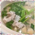 nakamucchi's cooksnap of when they made 豚ロースorバラ肉の常夜鍋＆〆のうどん.