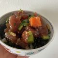 hawaiisuki's cooksnap of when they made サーモンポキ風どんぶり.