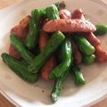 mo☆mama's cooksnap of when they made ししとうとウインナーのガーリックソテー.