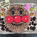 モコ，ヒメ's cooksnap of when they made 飛んでるアンパンマン♪立体 ケーキ★.