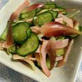 ☆さぶ☆☆'s cooksnap of when they made 副菜＊茗荷・きゅうり・ハムの酢の物.
