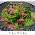 ちょこ☆ちょこ's cooksnap of when they made 牛こま肉とレタスの中華炒め.