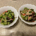 umeka☆'s cooksnap of when they made 混ぜるだけ♪きゅうりとカニカマのもずく酢.