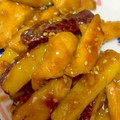 エミーゴ★'s cooksnap of when they made さつまいもと鶏むね肉の甘酢照り焼き～.