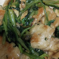 ぱんだねーさん's cooksnap of when they made やわらか〜☆むね肉とほうれん草の簡単炒め.