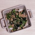 アクセル☆'s cooksnap of when they made ほうれん草と豚ひき肉のどんぶり.