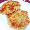 ふうはっちゃん's cooksnap of when they made ひき肉ともやしハンバーグ　カレーチーズ味.