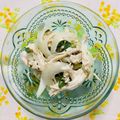 チェックのミニくま's cooksnap of when they made 新玉ねぎとサラダチキンの胡麻ドレ和え.