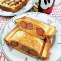在宅勤務のおじさん's cooksnap of when they made 卵ウインナーのホットサンド♬.